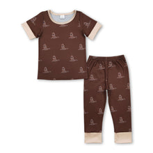 Load image into Gallery viewer, Brown short sleeves camo duck kids boys pajamas