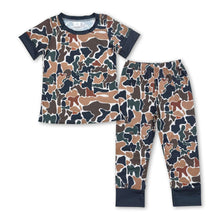 Load image into Gallery viewer, Short sleeves camo kids boys pajamas