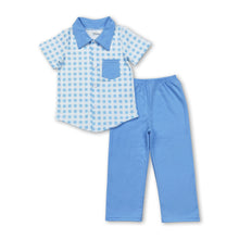 Load image into Gallery viewer, Plaid button down shirt pants kids boys clothes