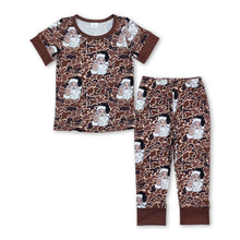 Load image into Gallery viewer, Short sleeves camo santa kids boys Christmas pajamas