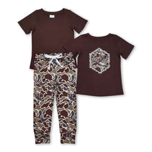 Load image into Gallery viewer, Brown camo duck top pants kids boys clothing