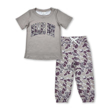 Load image into Gallery viewer, Short sleeves mama's boy top camo kids outfits