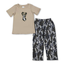 Load image into Gallery viewer, Short sleeves camo deer top pants boys clothes