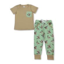 Load image into Gallery viewer, Short sleeves pocket top duck pants kids boys outfits