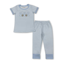 Load image into Gallery viewer, Stripe short sleeves rabbit eggs top pants boys Easter outfits