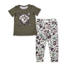 Load image into Gallery viewer, Short sleeves hunting camo golf top pants kids outfits