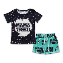 Load image into Gallery viewer, Mama tried shirt pockets shorts boy clothing set