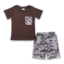 Load image into Gallery viewer, Duck pocket shirt camo shorts boy hunting outfits