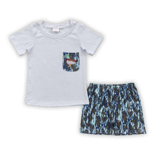 Load image into Gallery viewer, Duck pocket shirt shorts boy hunting outfits