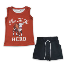Load image into Gallery viewer, New to the herd shirt shorts kids boy outfits
