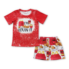 Load image into Gallery viewer, I'm lovin it fries kids boy summer clothes