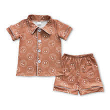 Load image into Gallery viewer, Short sleeves smile baby kids summer pajamas