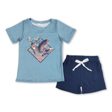 Load image into Gallery viewer, Deer fish duck top shorts kids boy hunting outfits