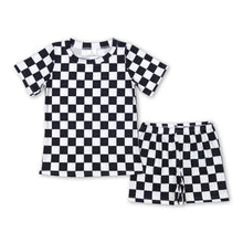 Load image into Gallery viewer, Short sleeves black top shorts baby kids summer clothes