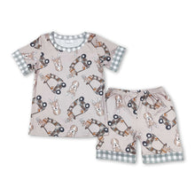 Load image into Gallery viewer, Camo deer plaid short sleeves kids boy summer pajamas