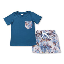 Load image into Gallery viewer, Short sleeves top duck shorts baby boys clothes
