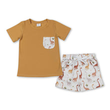 Load image into Gallery viewer, Pocket top dinosaur shorts boys summer clothes