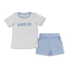Load image into Gallery viewer, Mama's boy polka dots shirt pocket shorts kids outfits