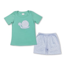 Load image into Gallery viewer, Short sleeves snails shirt shorts boys summer clothes