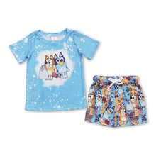 Load image into Gallery viewer, Bleached dog top shopping cart boys summer clothes