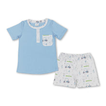 Load image into Gallery viewer, Light blue pocket top golf shorts boys summer clothing