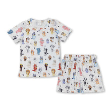Load image into Gallery viewer, Short sleeves dog shirt shorts kids summer pajamas