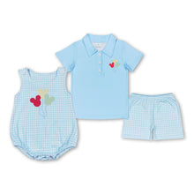 Load image into Gallery viewer, Aqua mouse balloon polo shirt shorts boys summer clothes