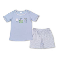 Load image into Gallery viewer, Short sleeves golf top plaid shorts boys clothes