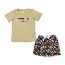 Load image into Gallery viewer, Duck dog top camo shorts baby boys clothes