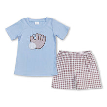 Load image into Gallery viewer, Short sleeves baseball top khaki shorts boys clothes
