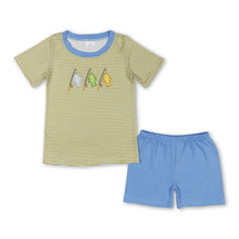 Load image into Gallery viewer, Stripe short sleeves fishing top shorts boys clothes