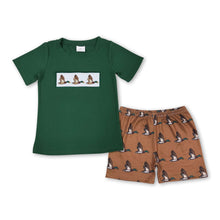 Load image into Gallery viewer, Green duck top shorts kids boys summer outfits