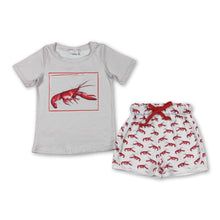 Load image into Gallery viewer, Short sleeves crawfish top shorts kids boys clothes