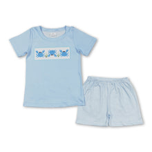 Load image into Gallery viewer, Short sleeves crab top stripe shorts boys summer set
