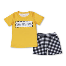 Load image into Gallery viewer, Constructions top plaid shorts boys summer outfits