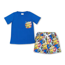 Load image into Gallery viewer, Pocket top bear toy shorts boys clothing set