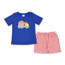 Load image into Gallery viewer, Short sleeves constructions top shorts boys summer set