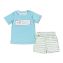 Load image into Gallery viewer, I love DAD top stripe pocket shorts boys outfits