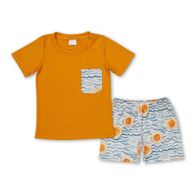 Load image into Gallery viewer, Short sleeves sun top shorts boys summer outfits