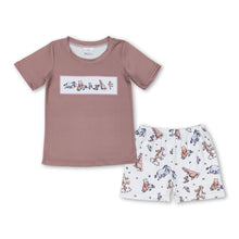 Load image into Gallery viewer, Short sleeves khaki top bear shorts boys clothes