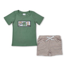 Load image into Gallery viewer, Fishing boots top stripe shorts baby boys clothes