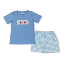 Load image into Gallery viewer, Short sleeves ABC apple kids boys back to school outfits