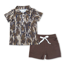 Load image into Gallery viewer, Camo polo shirt brown shorts boys clothes