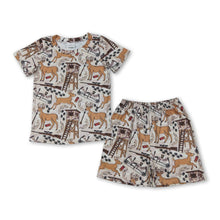 Load image into Gallery viewer, western deer print kids boys summer clothes