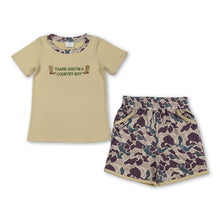 Load image into Gallery viewer, Thank god I'm a country boy boots camo kids outfits