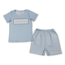 Load image into Gallery viewer, Short sleeves mama's boy top stripe shorts kids outfits