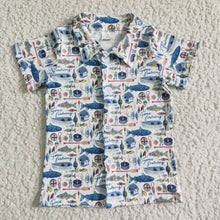 Load image into Gallery viewer, Short sleeve fishing polo children boy shirts