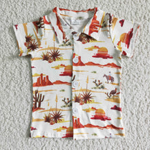 Load image into Gallery viewer, Short sleeve cactus baby boy polo shirt