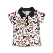 Load image into Gallery viewer, Short sleeve snacks print kids boy summer shirt