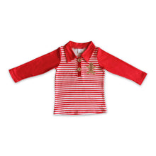 Load image into Gallery viewer, Gingerbread stripe long sleeves boy Christmas shirt
